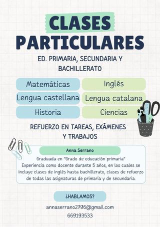 Clases de refuerzo