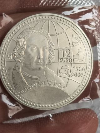 LOTE 2 MONEDAS PLATA 12€ (AÑO 2006 Y 2007). NUEVAS