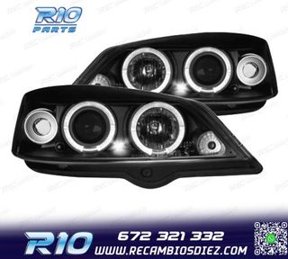 FAROS PARA OPEL ASTRA G 98-04 OJOS ANGEL CCFL FONDO NEGRO