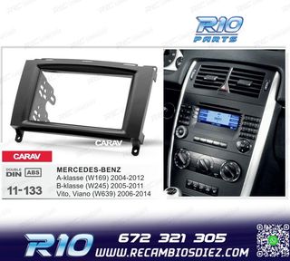 MARCO NEGRO RADIO 2-DIN PARA MERCEDES CLASE A CLASE ? VITO 