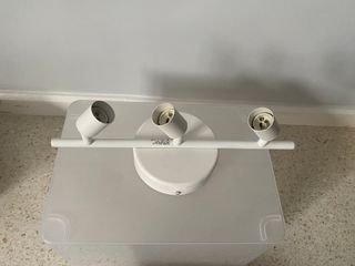 Lampara 3 brazos blanca - metal
