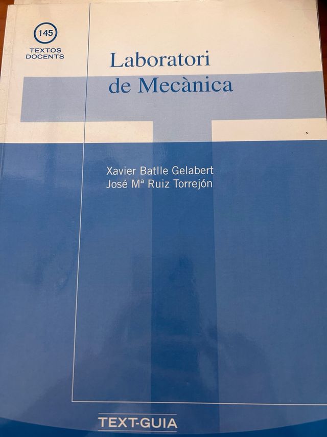 Laboratori de mecànica (TEXTOS DOCENTS) (Spanis...