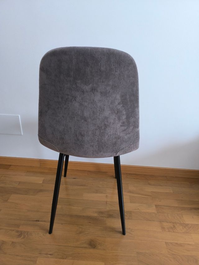 Silla gris - terciopelo