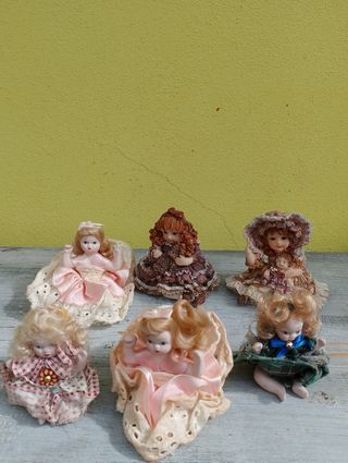 6 Bambole Porcellana Vintage