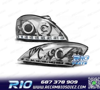 FAROS KIA CEED 07-09 LUZ DIURNA FONDO CROMO