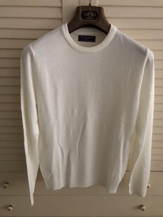 Maglia girocollo bianca Tg S