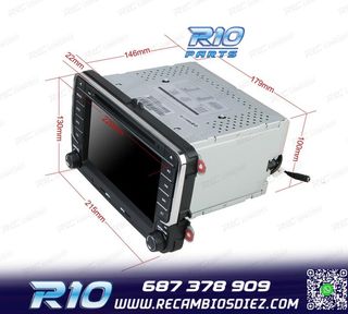 RADIO NAVEGADOR 7" PARA SEAT SKODA VOLKSWAGEN VW USB GPS TAC