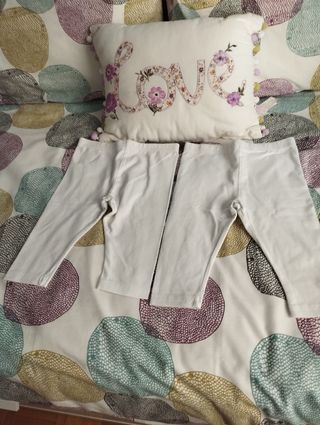 4 Leggins  Primark (T3-4) - Negro y Blanco