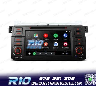 RADIO GPS ANDROID 14 PARA BMW E46 4GB RAM 64GB ROM DVD
