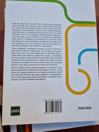 Libros de educación infantil,primer curso uned