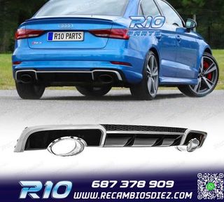 DIFUSOR AUDI A3 8V 12-16 LOOK RS3 + COLAS ESCAPE