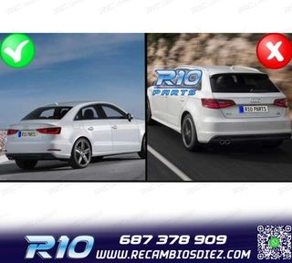 DIFUSOR AUDI A3 8V 12-16 LOOK RS3 + COLAS ESCAPE
