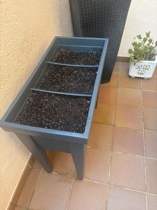 Huerto urbano con invernadero