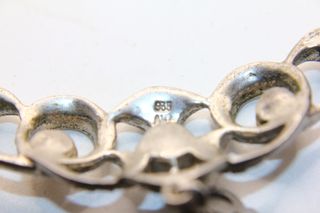 Magnifico collier Art Deco 1930 argento marcasite 