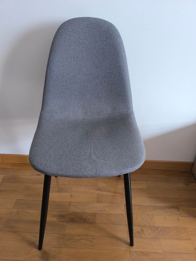 Silla gris de tela