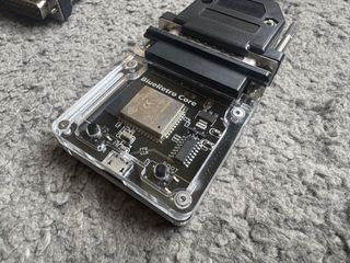 BlueRetro Core con adaptadores SNES y Megadrive