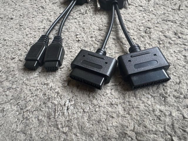 BlueRetro Core con adaptadores SNES y Megadrive