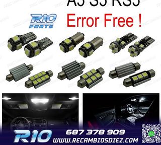 KIT 14 BOMBILLAS LED INTERIOR PARA AUDI A5 S5 RS5 B8 08-15