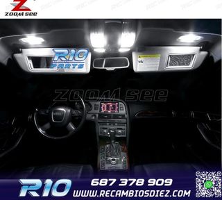 KIT 20 BOMBILLAS LED INTERIOR PARA AUDI A6 S6 RS6 C6 AVANT 2