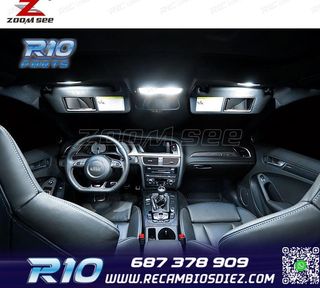 KIT 20 BOMBILLAS LED INTERIOR PARA AUDI A4 S4 B8 QUATTRO AVA