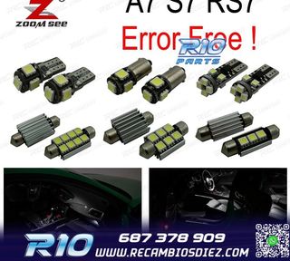 KIT 18 BOMBILLAS LED INTERIOR PARA AUDI A7 S7 RS7 C7 QUATTRO