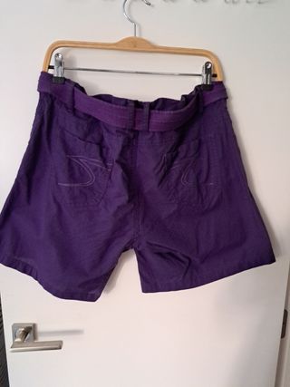 Shorts Cortos Morados c/Cinturón