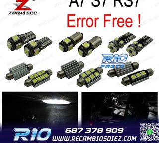 KIT 16 BOMBILLAS LED INTERIOR PARA AUDI A7 S7 RS7 C7 QUATTRO