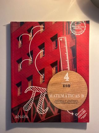libro de matemáticas 2 trimestre  de Anaya, 4 Eso