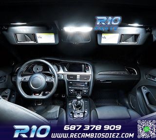 KIT 18 BOMBILLAS LED INTERIOR PARA AUDI A4 S4 B8 AVANT 09-15