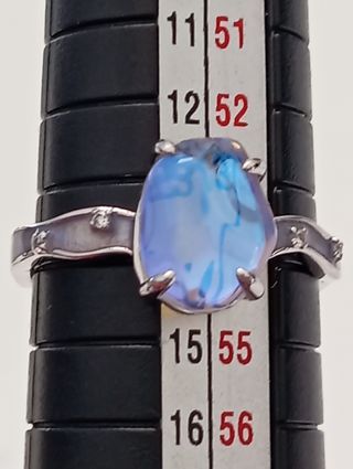 Anillo plata 925 piedra Aurora