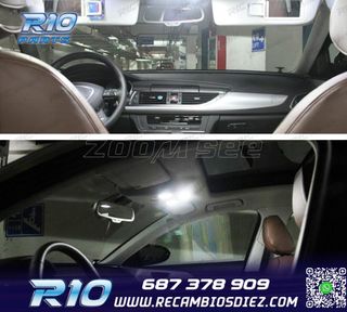 KIT 16 BOMBILLAS LED INTERIOR PARA AUDI A6 S6 RS6 C7 SEDAN 1