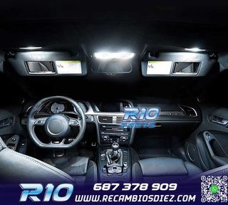 KIT 18 BOMBILLAS LED INTERIOR PARA AUDI A4 S4 B6 B7 2002-200