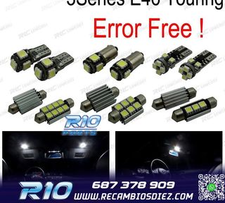 KIT 18 BOMBILLAS LED INTERIOR PARA BMW SERIE 3 E46 WAGON TOU