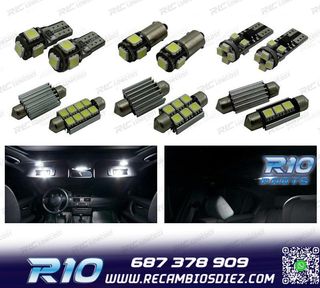 KIT 16 BOMBILLAS LED INTERIOR PARA BMW E90 SEDAN 316I 318I 3