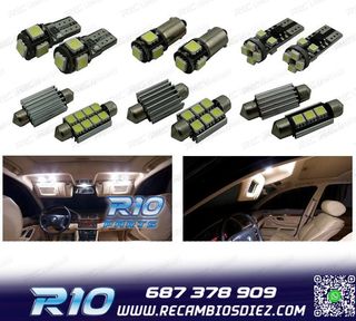 KIT 19 BOMBILLAS LED INTERIOR PARA BMW E39 5 SERIE SEDAN 520