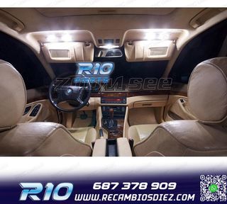 KIT 19 BOMBILLAS LED INTERIOR PARA BMW E39 5 SERIE SEDAN 520