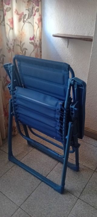 Hamaca reclinable azul