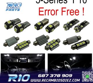 KIT 20 BOMBILLAS LED INTERIOR PARA BMW SERIE 5 F10 520I 528I