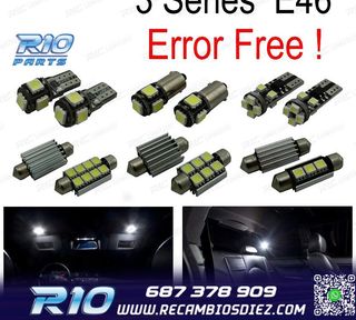 KIT 17 BOMBILLAS LED INTERIOR PARA BMW SERIE 3 E46 SEDAN COU