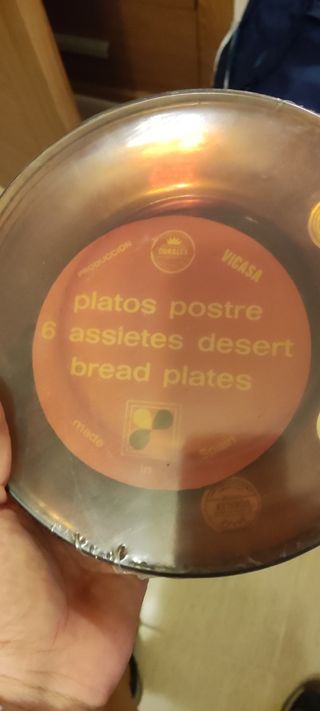 6 piatti da dessert Duralex gialli