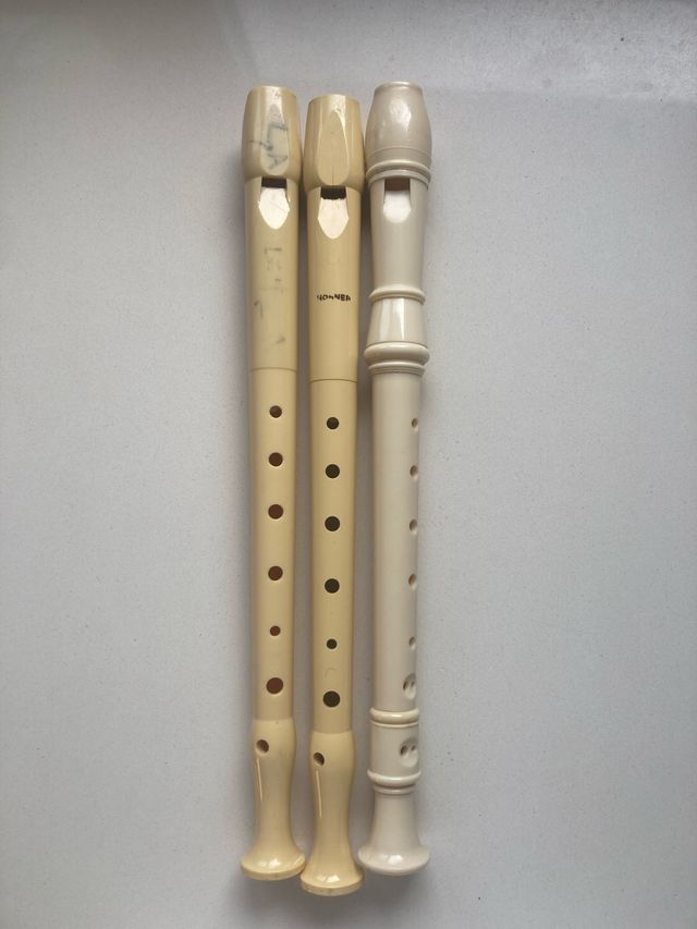 3 Flautas dulces escolares