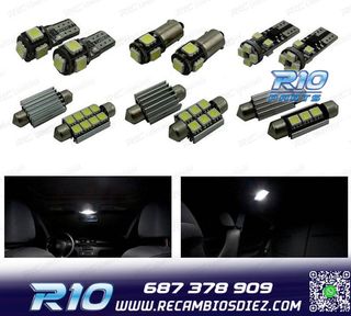 KIT 8 BOMBILLAS LED INTERIOR PARA BMW 1 SERIE F20 F21 HATCHB
