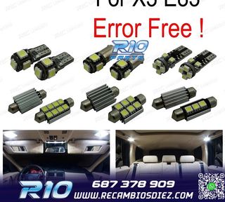 KIT 16 BOMBILLAS LED INTERIOR PARA BMW X3 E83 04-10