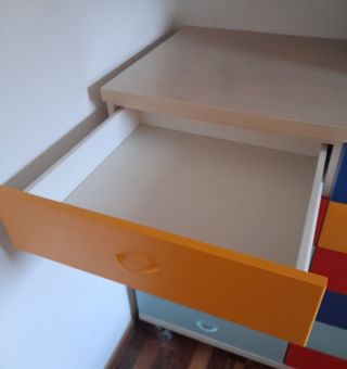 Cassettiera colorata cameretta