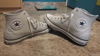 Converse Chuck Taylor-Zapatillas Piel Blancas
