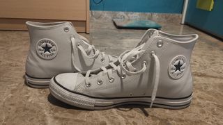 Converse Chuck Taylor-Zapatillas Piel Blancas