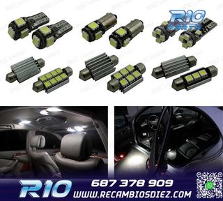 KIT 21 BOMBILLAS LED INTERIOR PARA MERCEDES CLASE E W210 95-