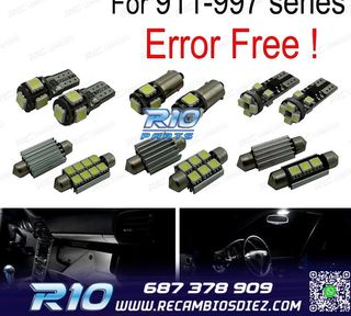KIT 12 BOMBILLAS LED INTERIOR PARA PORSCHE 911 997 CARRERA T
