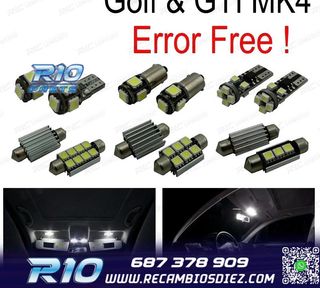 KIT 15 BOMBILLAS LED INTERIOR PARA VOLKSWAGEN VW GOLF 4 MK4 