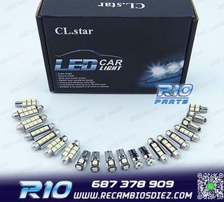 KIT 15 BOMBILLAS LED INTERIOR PARA VOLKSWAGEN VW GOLF 4 MK4 